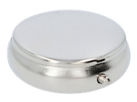 Srebrna Kieszonkowa Popielniczka Mała Mobilna Okrągła Metalowa 5 x 1,5 cm