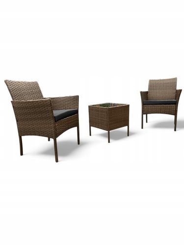 ZESTAW MEBLI OGRODOWYCH NM04 MTG MEBLE OGRODOWE TECHNORATTAN BRĄZ JASNY na Arena.pl