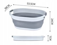 KOSZ NA PRANIE BIELIZNĘ SKŁADANY SILIKON SZARY