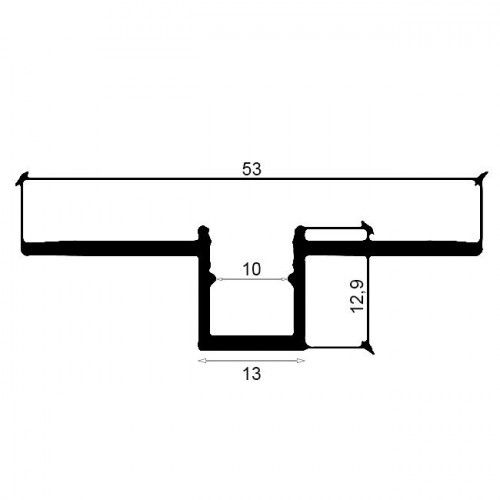 PROFIL LED MASTERLED ALUMINIOWY ANODOWANY 10MM 1M na Arena.pl