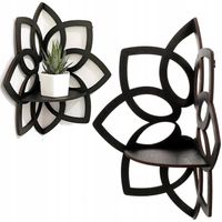 PIĘKNA PÓŁKA NAROŻNA KWIETNIK ŚWIECZNIK DREWNIANA AŻUROWA REGAŁ