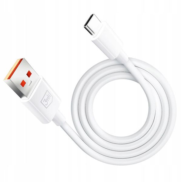 Biały Kabel USB do USB-C - szybkie ładowanie 60W 3A, długi 1.2m Hyper Cable zdjęcie 6