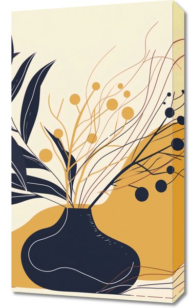 Obraz 40x70cm Spokój Ciemnych Liści zdjęcie 1