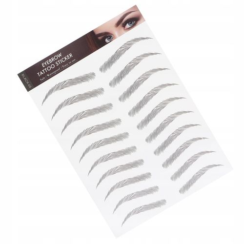 WODOODPORNE TATUAŻ NA BRWI NAKLEJKI 10 PAR CZARNE na Arena.pl