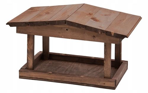 DUŻY KARMNIK DREWNIANY BUDKA NA KARMA KULE ZIARNO DLA DZIKICH PTAKÓW XL na Arena.pl