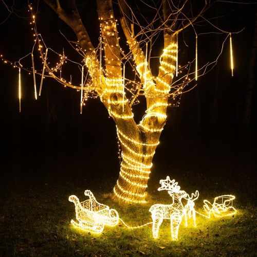 światełka lampki zewnętrzne padający śnieg meteory sople lamp23cb na Arena.pl