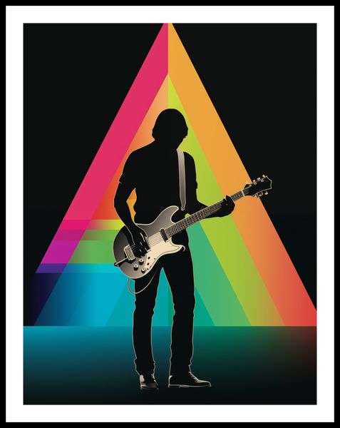 Plakat 50x65cm Pryzmat przez Gitarę zdjęcie 3