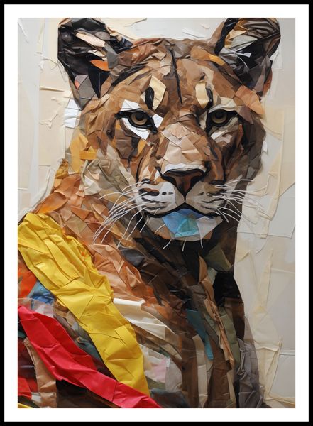 Plakat 64x90cm Papierowy Tygrys zdjęcie 3