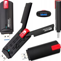 AXE5400 GIGABIT ANTENY KARTA SIECIOWA ADAPTER WiFi6E TRIBAND 5GHz 6GHz WPA3