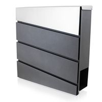 Skrzynka pocztowa designerska grafitowo-stalowa 18064