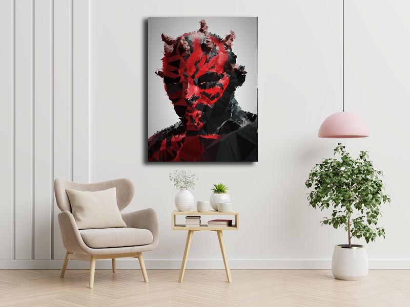 POLYamory - Darth Maul, Gwiezdne Wojny Star Wars - obraz na płótnie 90x120 cm zdjęcie 2