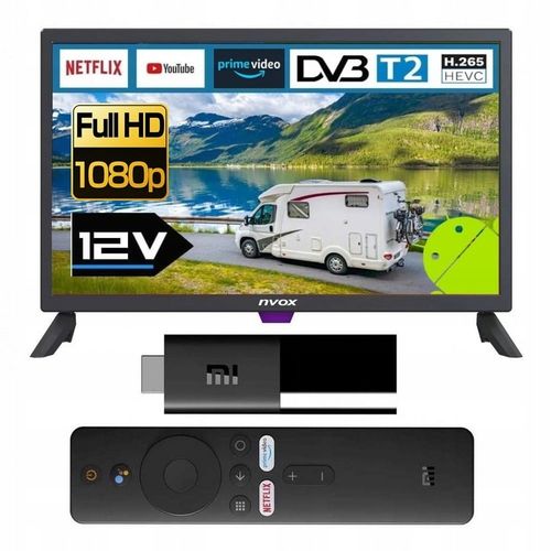 Telewizor SMART Android FHD 24 cale WiFi BT DVBT2 VGA HDMI USB 230V 12V 24V na Arena.pl