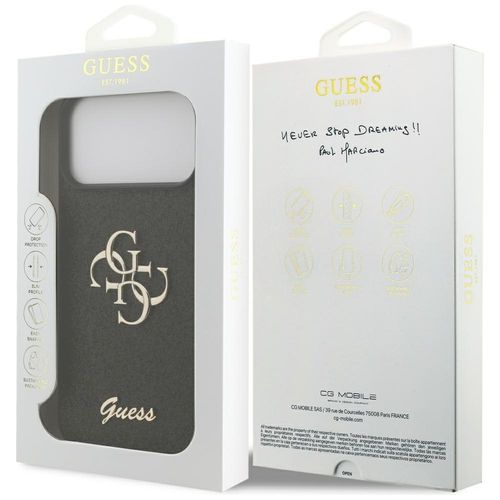Etui Guess Fixed Glitter Big 4G do iPhone 17 Pro Max czarny na Arena.pl