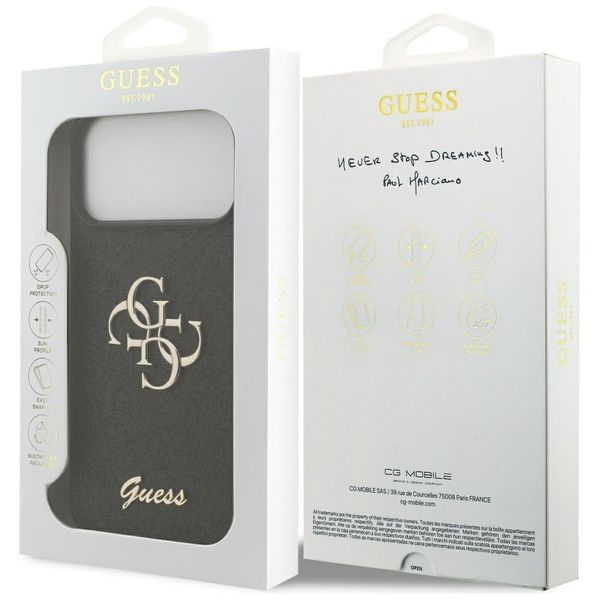Etui Guess Fixed Glitter Big 4G do iPhone 17 Pro Max czarny zdjęcie 8
