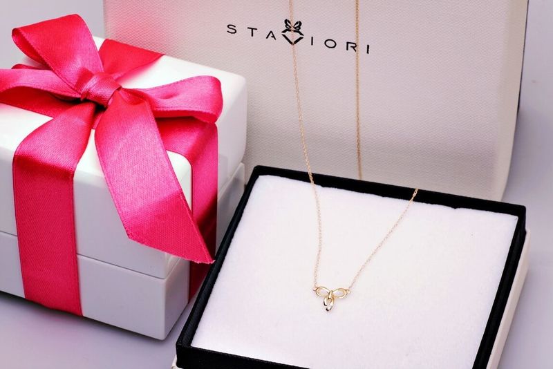 Emaga Złoty naszyjnik NZD4203 - Diament zdjęcie 2