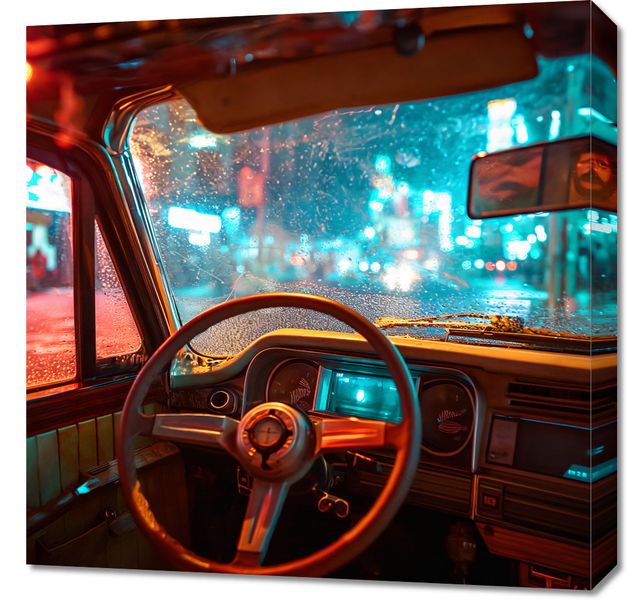 Obraz 60x60cm Nocny Kierowca zdjęcie 1