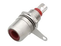 Gniazdo RCA montażowe do obudowy CZERWONE