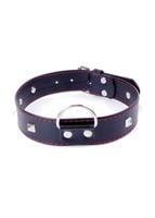 fetish b   series collar with studs 3 cm red line
