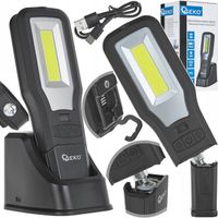 Lampa warsztatowa LED COB 10W powerbank magnes stacja ładująca GEKO G15119