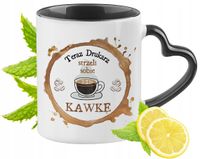 Dla Technika Kubek Czarny Z Uszkiem W Kształcie Serca Na Prezent