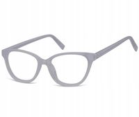 Damskie okulary zerówki KOCIE Oprawki korekcyjne optyczne SUNOPTIC szara