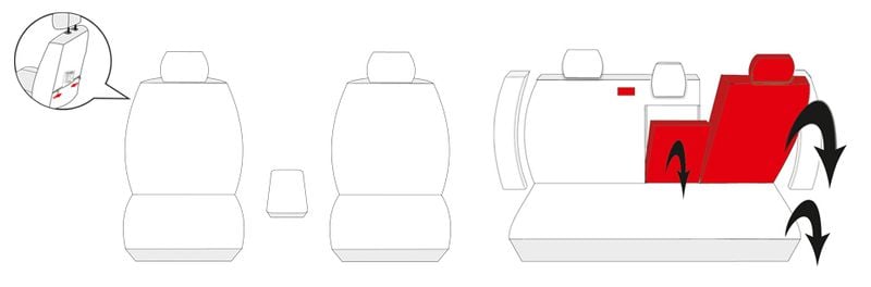 Toyota Corolla XI od 2013 Pokrowce dopasowane na miarę zdjęcie 6