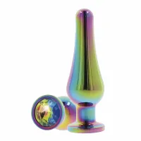 toyjoy twilight bum bijou mały plug aluminiowy z kolorowym kryształem