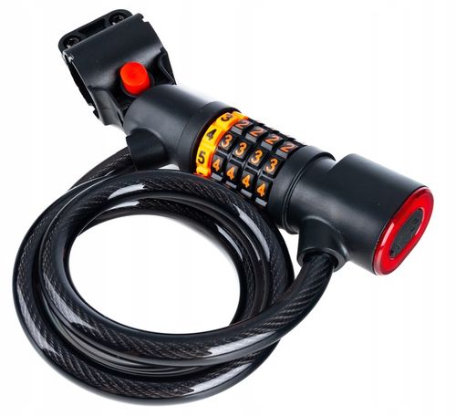ZAMEK ZAPIĘCIE BLOKADA DO ROWERU + ŚWIATŁO TYLNE Lampka LED Uchwyt na Arena.pl
