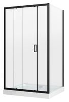 Szklana kabina prysznicowa prostokątna 120 x 80 185 cm 6mm szkło CE