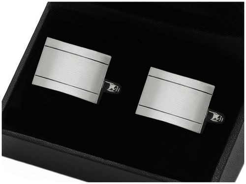 SATYNOWE STALOWE + PUDEŁKO Spinki Spinka do Mankietów Koszuli GREG d1-4 na Arena.pl