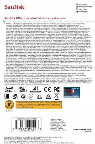 Szybka Karta 140MB/s SanDisk 128GB micro SDXC SD zdjęcie 6