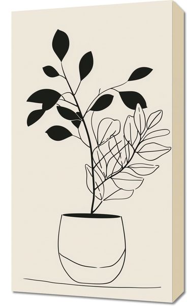 Obraz 40x70cm Prostota Doniczki zdjęcie 1