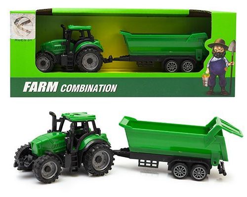 ZIELONY TRAKTOR Z PRZYCZEPĄ DLA NAJMŁODSZYCH na Arena.pl