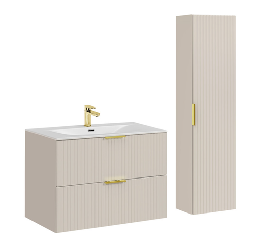 Zestaw Mebli Łazienkowych Szafka / Umywalka / Szafka Wysoka Kaszmir ADI CMD na Arena.pl