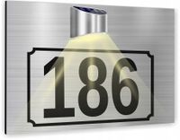 Tabliczka adresowa dibond Tablica numer posesji 40x30 cm lampka LED