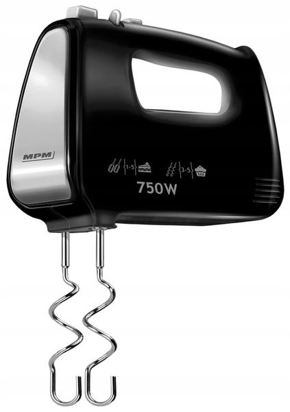 MOCNY MIKSER RĘCZNY CZARNY MPM 750W TURBO 5 PRĘDKOŚCI MMR-19C zdjęcie 7