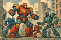 Opłatek na tort Robot Samochodowy Humanoidalny Transformers Postać A4