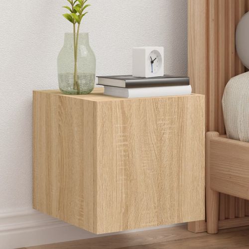 Ścienna szafka TV z LED, dąb sonoma, 30,5x35x30 cm na Arena.pl