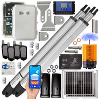 Napęd bramy dwuskrzydłowej 2x2m 400kg + ZESTAW SOLARNY + WIFI + 4 piloty