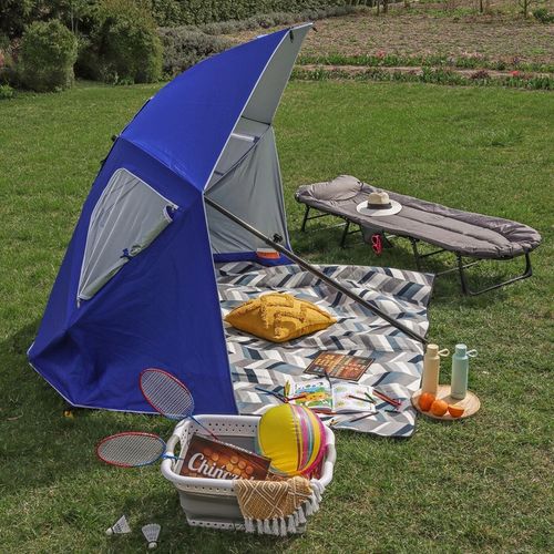 PARASOL PLAŻOWY Ogrodowy z POKROWCEM Niebieski DUŻY Tadar Deluxe XL 240 cm na Arena.pl