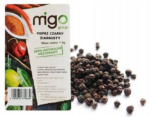 Pieprz Czarny ZIARNO - 1kg - MIGogroup na Arena.pl