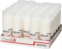 Bispol OGNIK wkład parafinowy do zniczy 17,5cm 4 dni WP4 zgrzewka 24 sztuki