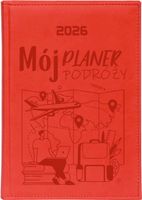 KALENDARZ A5 2026 dzienny KSIĄŻKOWY z grawerem PLANER PODRÓŻY TWÓJ TEKST