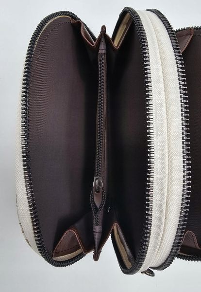 Eslee - torebka listonoszka skóra ekologiczna nadruk brązowy E8882C zdjęcie 2