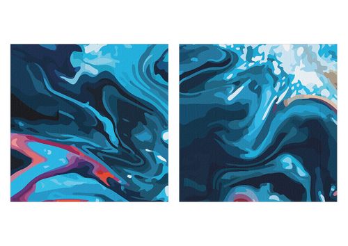 Obraz Na Płótnie - Abstrakcja Błękit  - 95X80 Cm - Cb95X80-4085 na Arena.pl