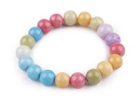 Bransoletka na gumce szklane koraliki