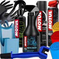 Zestaw Motul Do Mycia Motocykla Kasku Czyszczenia i Smarowania Łańcucha