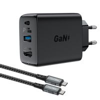 2w1 ładowarka sieciowa z kablem usb-c + przejściówka adapter usb-c