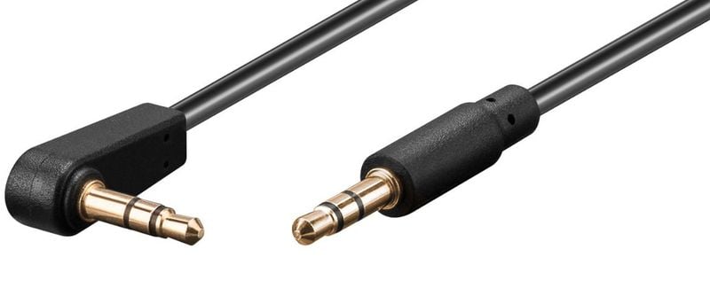 MicroConnect 3.5mm Minijack Cable 0,5m 90° zdjęcie 1