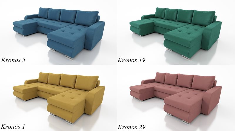 Narożnik Davos U na sprężynach, rozkładany zdjęcie 6